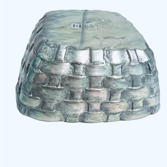 Towle Silversmiths Silver Woven Basket Pattern Candy Dish - Picture 6 of 6